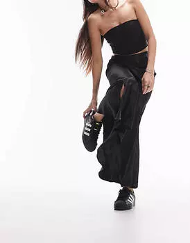 Черная юбка миди "рыбий хвост" Topshop