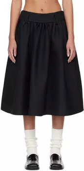 Черная юбка-миди с петлями для ремня Fax Copy Express