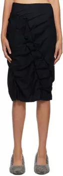 Черная юбка-миди со сборками Rui