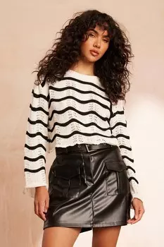 Черная юбка-шорты из искусственной кожи QUIZ Clothing