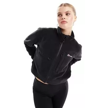 Черная укороченная флисовая куртка на молнии Berghaus Urban
