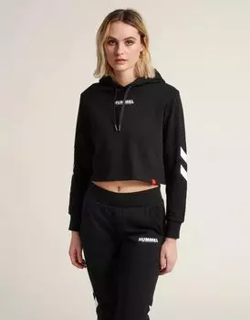 Черная укороченная худи Hummel Legacy