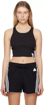 Черная укороченная майка adidas Originals