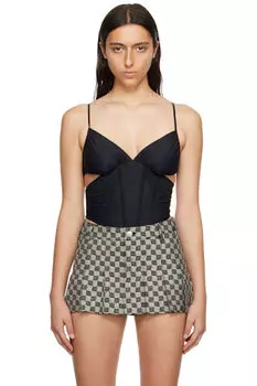 Черная укороченная майка MISBHV