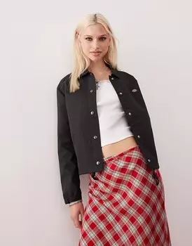 Черная укороченная спортивная куртка Dickies Oakport