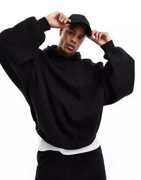 Черная ультра-оверсайз-толстовка ASOS DESIGN