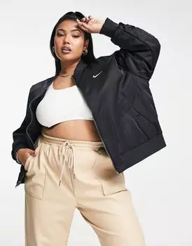 Черная университетская куртка Nike Plus