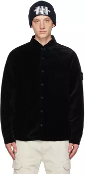 Черная утепленная рубашка Stone Island