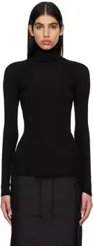 Черная узкая водолазка WARDROBE.NYC