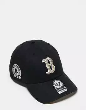 Черная вельветовая кепка 47 Brand Boston Red Sox