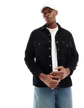 Черная вельветовая рубашка Lee в рабочем стиле с длинными рукавами