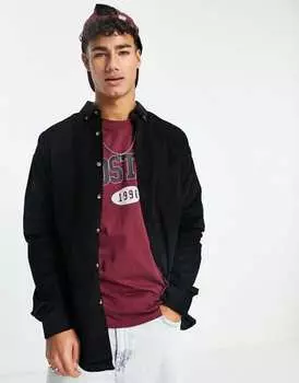 Черная вельветовая рубашка оверсайз в стиле 90-х годов ASOS DESIGN