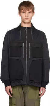 Черная ветрозащитная куртка White Mountaineering