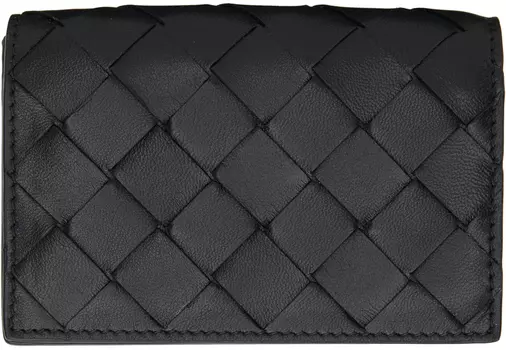 Черная визитница Bottega Veneta