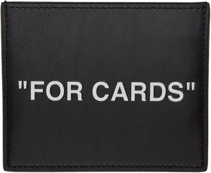 Черная визитница For Cards Off-White