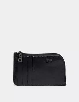 Черная визитница на молнии DKNY Lumen