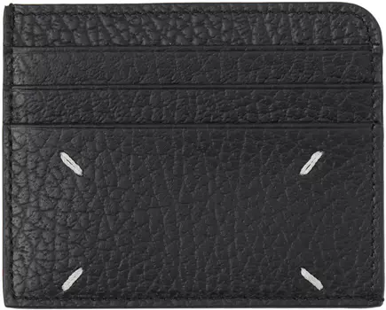 Черная визитница с четырьмя стежками Maison Margiela