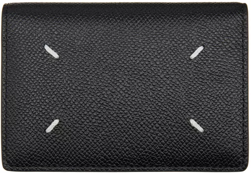 Черная визитница с четырьмя стежками Maison Margiela