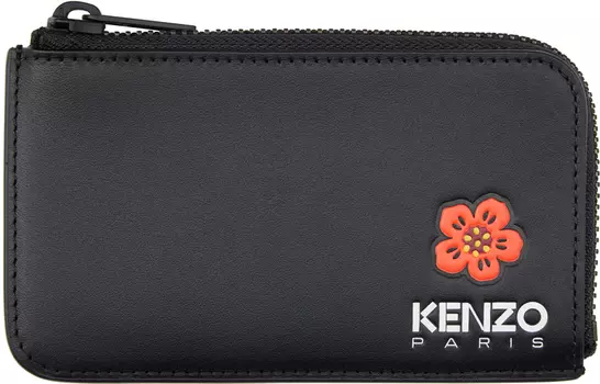 Черная визитница с цветком Боке Kenzo