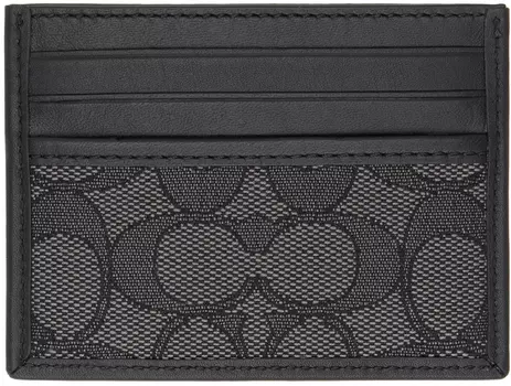 Черная визитница с подписью Coach 1941