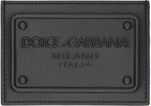 Черная визитница с тиснением Dolce &amp; Gabbana