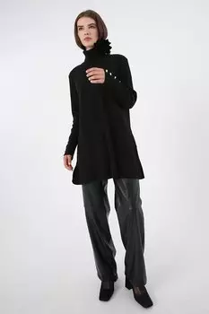 Черная водолазка из трикотажного свитера ALL DAY