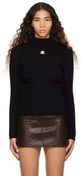 Черная водолазка с длинным рукавом Courrèges