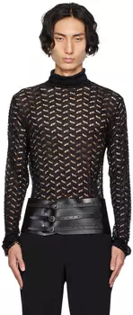 Черная водолазка с лесенкой Dries Van Noten