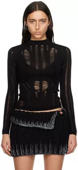 Черная водолазка с лесенкой MISBHV