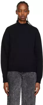 Черная водолазка с отделкой в рубчик Han Kjobenhavn