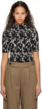 Черная водолазка с присборенным воротником Proenza Schouler White Label