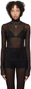 Черная водолазка со складками Recto