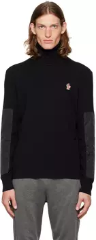 Черная водолазка со вставками Moncler Grenoble