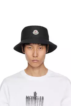 Черная водоотталкивающая панама Moncler