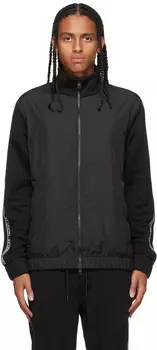 Черная вязаная куртка на молнии Moncler