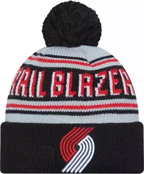 Черная вязаная шапка New Era Adult Portland Trail Blazers