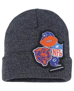 Черная вязаная шапка с логотипом и манжетами для мальчиков Chicago Bears XL Mitchell & Ness