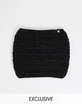 Черная вязаная шапка унисекс COLLUSION