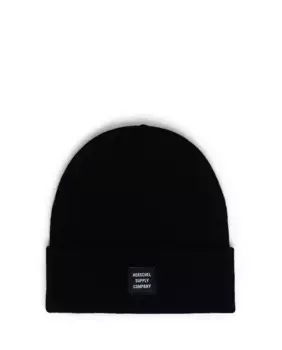 Черная вязаная шапка унисекс в рубчик Herschel, черный