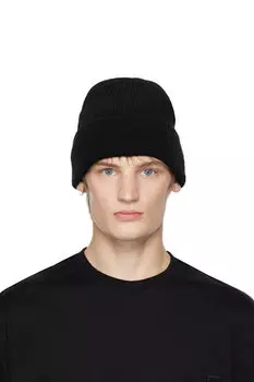 Черная вязаная шапка WOOYOUNGMI