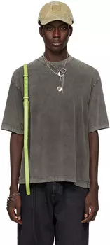 Черная выцветшая футболка Acne Studios