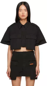 Черная выцветшая рубашка Heron Preston