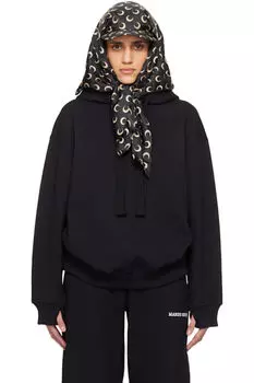 Черная вышитая толстовка с капюшоном Marine Serre
