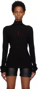 Черная жаккардовая водолазка 032c