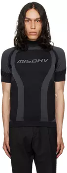 Черная жаккардовая водолазка приглушенная MISBHV