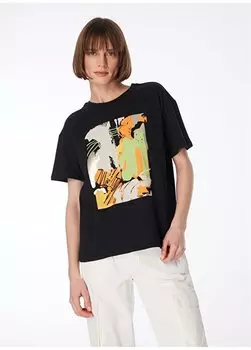 Черная женская базовая футболка с круглым вырезом CM-BALE Fabrika Comfort, черный