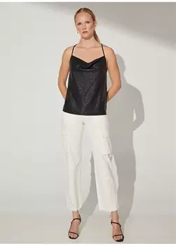 Черная женская блузка с воротником Black On Black