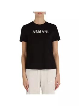 Черная женская футболка Armani Exchange
