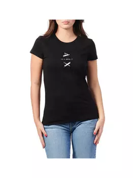 Черная женская футболка Armani Exchange