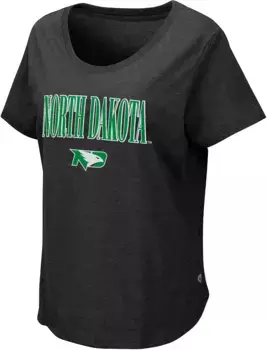 Черная женская футболка Colosseum North Dakota Fighting Hawks